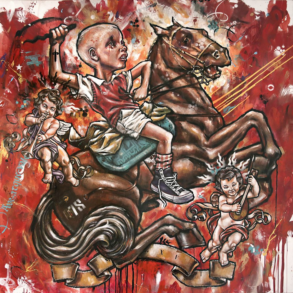 grand manner painting, horse, cherubs